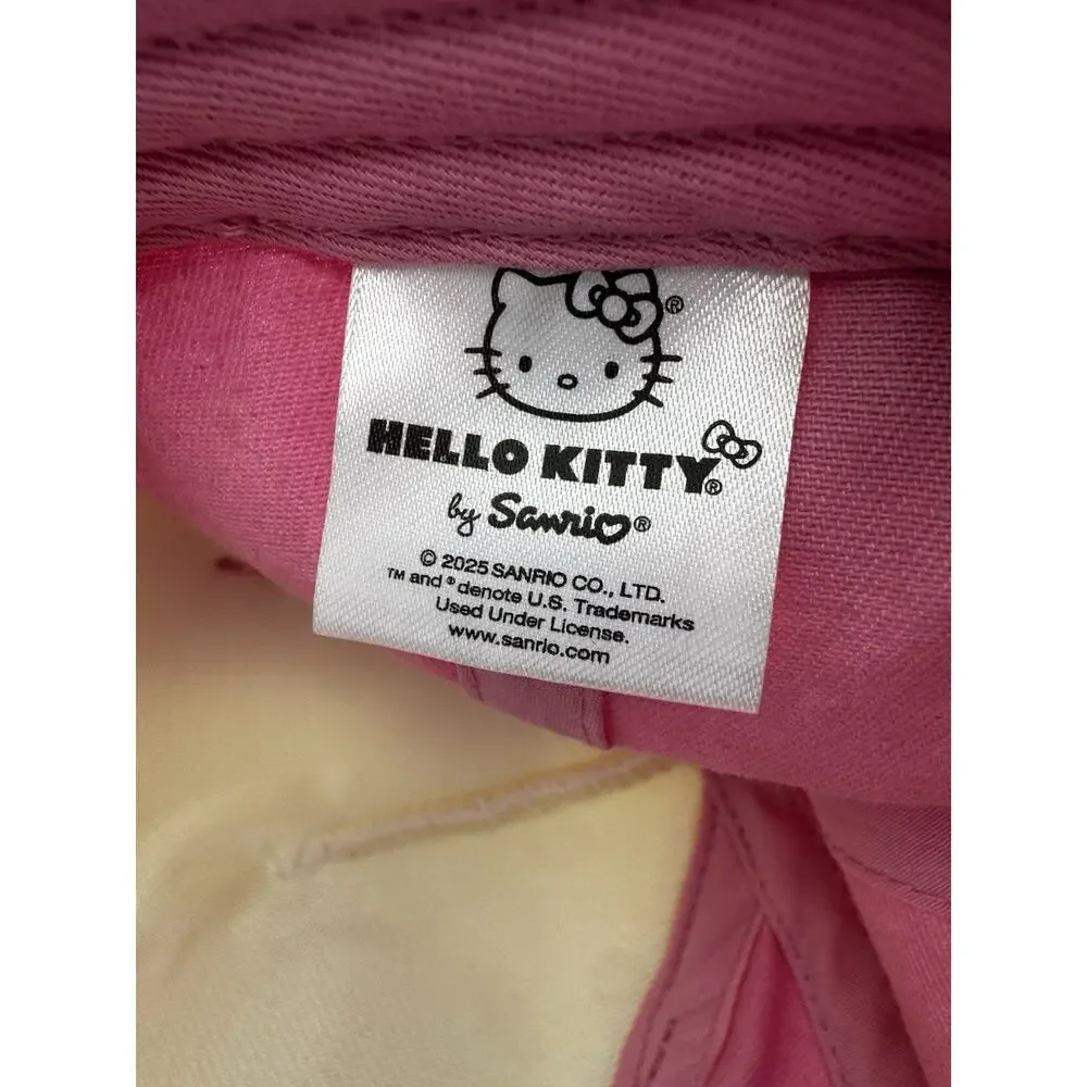 Hello Kitty Plush 3D Face Pink Baseball Cap Hat Sanrio 2025 One Size Adult
